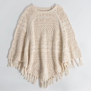 Fringe Poncho Girls Medium